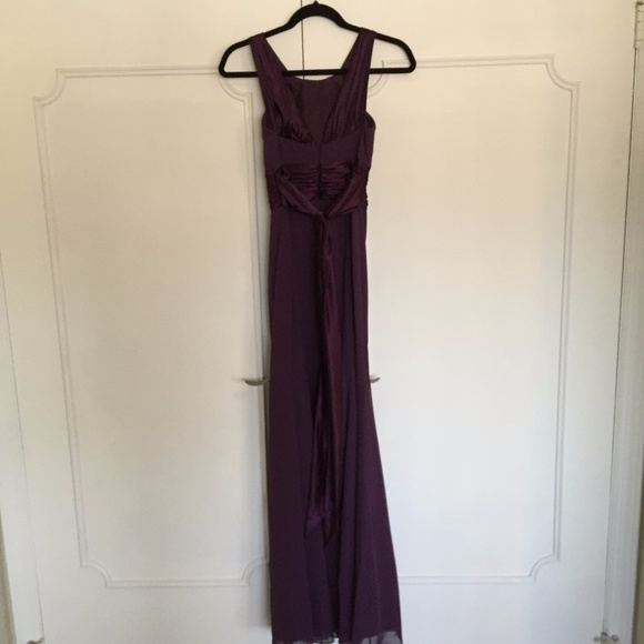 David's Bridal Prom & Bridal Purple Chiffon Dress - Picture 3 of 5